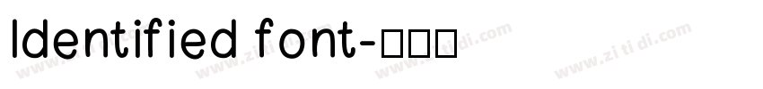 Identified font字体转换